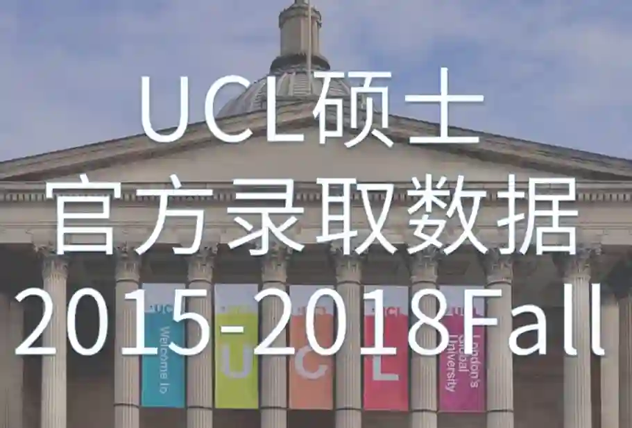 UCL伦敦大学学院2015-2018Fall硕士录取数据（仅有申请人数）